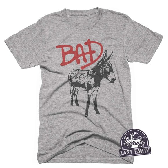 Bad Ass T-Shirt Funny Donkey Tshirt Mule Shirt Jackass Tshirt Mens Animal Tee - Picture 1 of 2